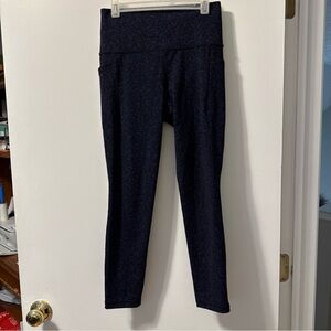 Athleta Black and Blue Patterned Tights